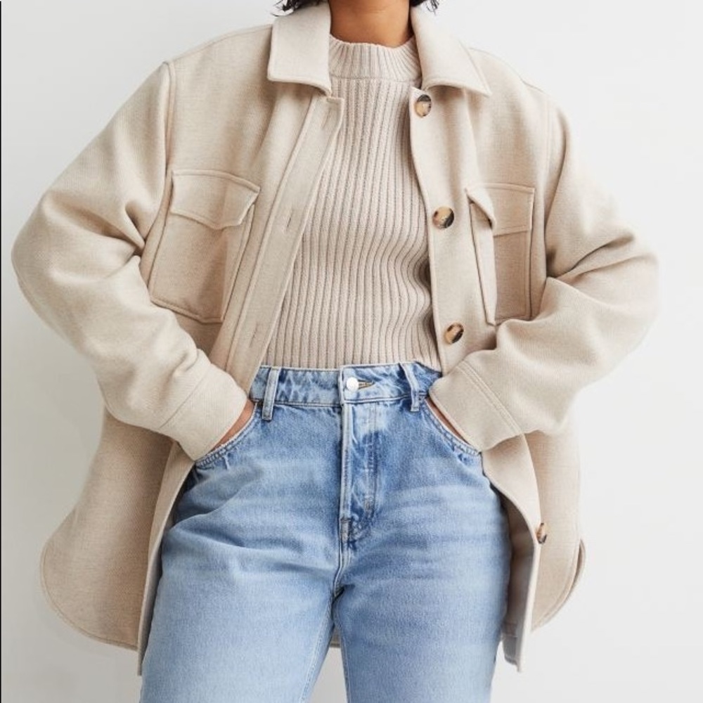 H&M oversized twill Shacket